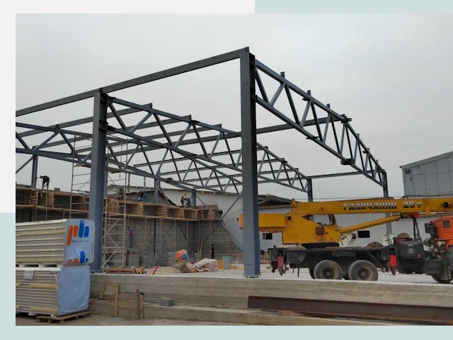 Строительство цехов в Копейске