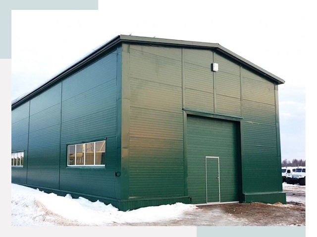 Двускатные ангары в Копейске